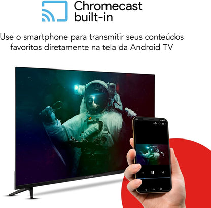 Smart TV AIWA 43” Android Full HD Borda Ultrafina HDR10 Dolby Áudio