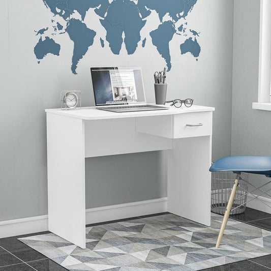 Mesa Escrivaninha Arapeí 1 Gaveta Branco - Politorno