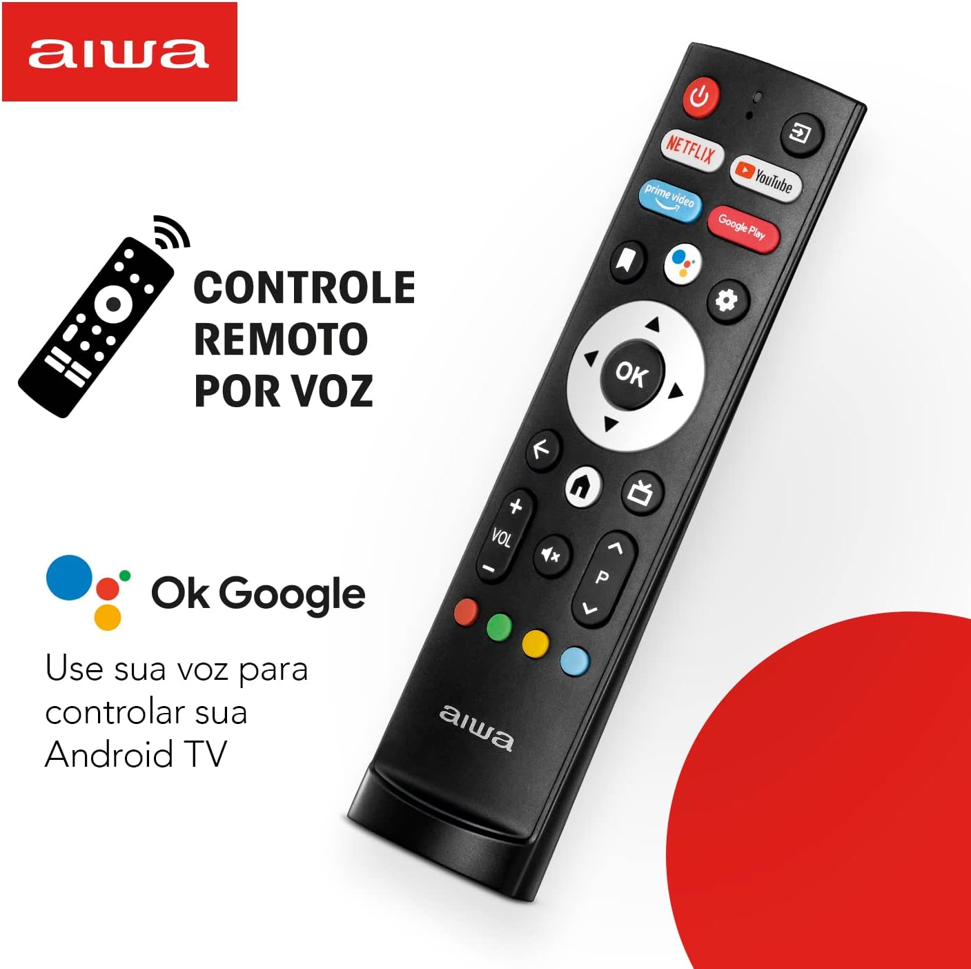 Smart TV AIWA 43” Android Full HD Borda Ultrafina HDR10 Dolby Áudio