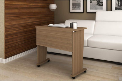 Mesa Escritório Dobrável com Rodizio Home Office Tecnomobili Amendoa