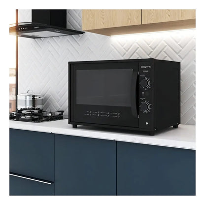 Forno Elétrico Fogatti Top 60 60L 220V 1750W Grill Timer 120 Minutos Preto