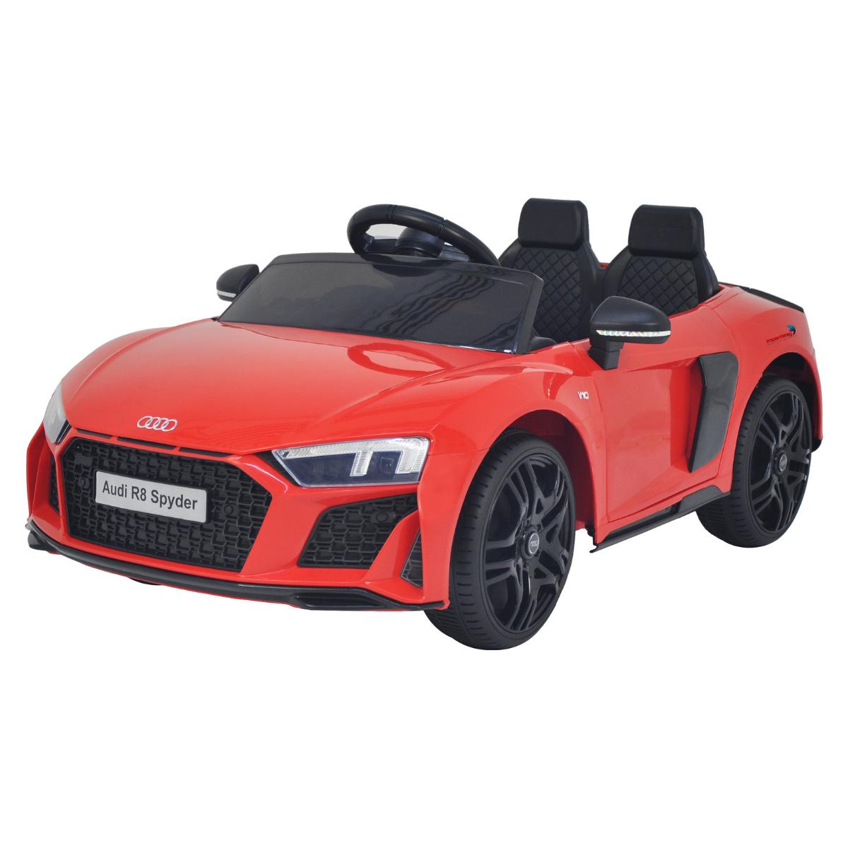 Mini carro elétrico 12V audi R8 Spyder Licenciado Vermelho