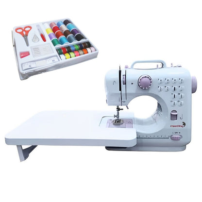 Máquina De Costura Multifuncional Portátil Bivolt Com Kit de Costura Importway