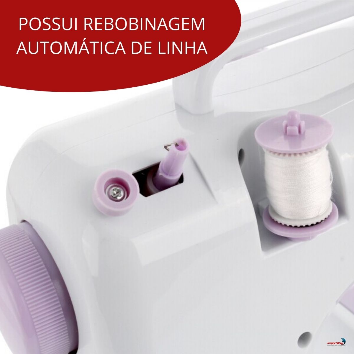 Máquina De Costura Multifuncional Portátil Bivolt Com Kit de Costura Importway