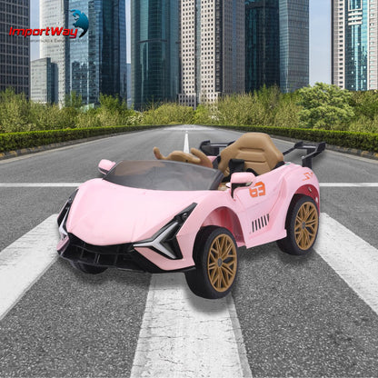 MINI CARRO ELÉTRICO 12V COM CONTROLE REMOTO ROSA IMPORTWAY - BW373RS
