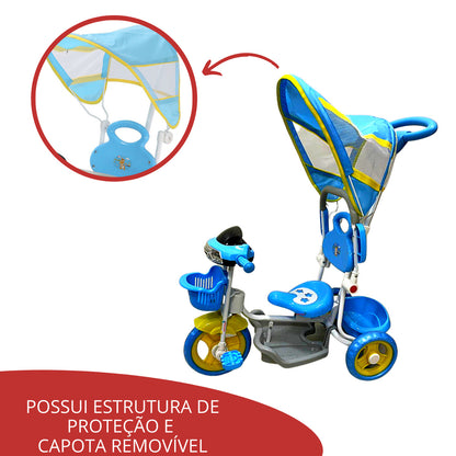 Triciclo Infantil 2 Em 1 Azul Importway