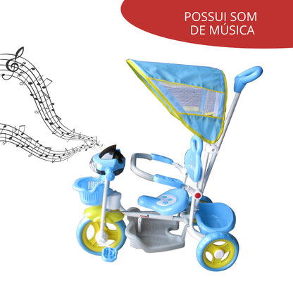 Triciclo Infantil 2 Em 1 Azul Importway