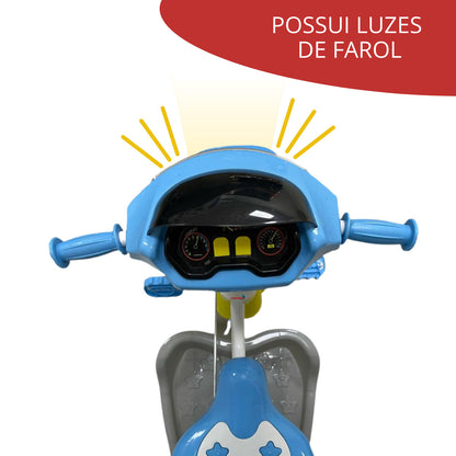 Triciclo Infantil 2 Em 1 Azul Importway