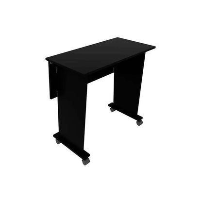 Mesa Escritório Dobrável com Rodizio Home Office Tecnomobili Preto