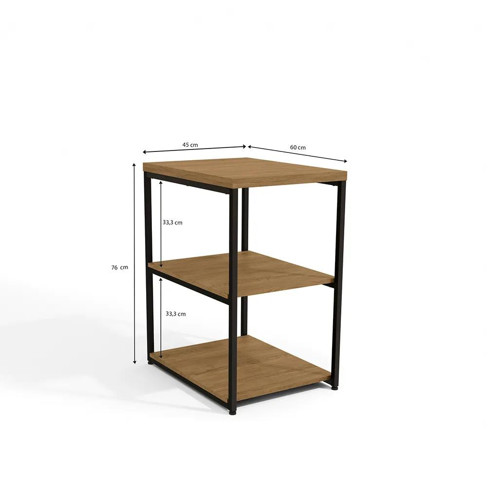 Mesa de Apoio Estante Industrial Kappesberg Freijó