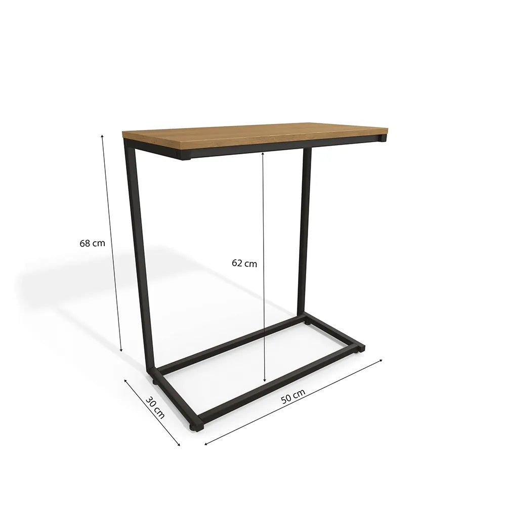 Mesa De Apoio Sofá Estilo Industrial LI025 Kappesberg Freijó