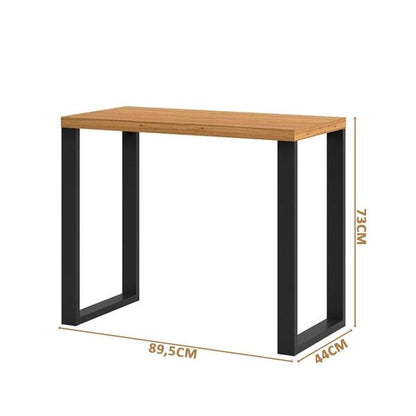 Mesa para Escritório Secretária Industrial F11 Dalla Costa Freijó/Preto