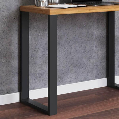 Mesa para Escritório Secretária Industrial F11 Dalla Costa Freijó/Preto