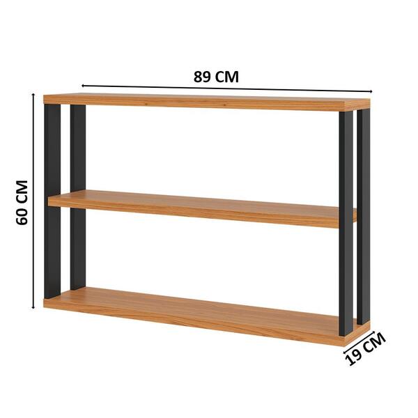 Nicho Retangular Mdf Industrial F26 Dalla Costa Freijó/Preto