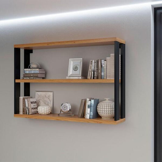 Nicho Retangular Mdf Industrial F26 Dalla Costa Freijó/Preto