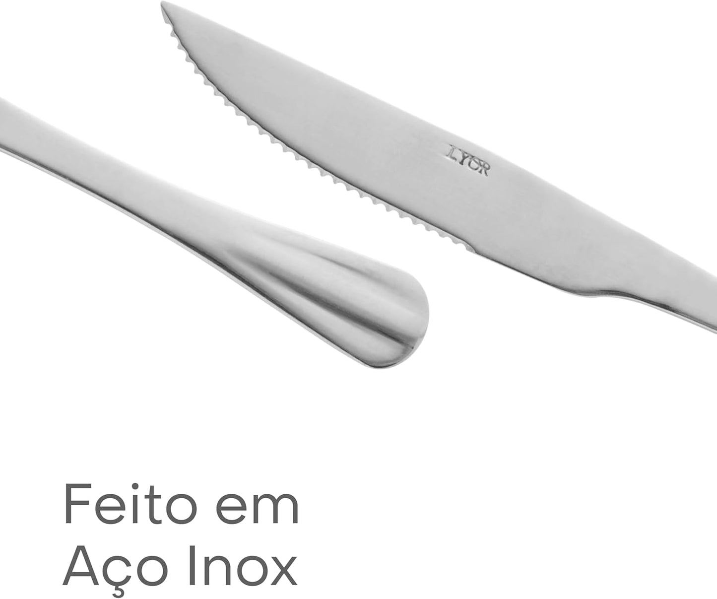 Faqueiro Wolff 24 Peças Aço Inox Positano Lyor Prata