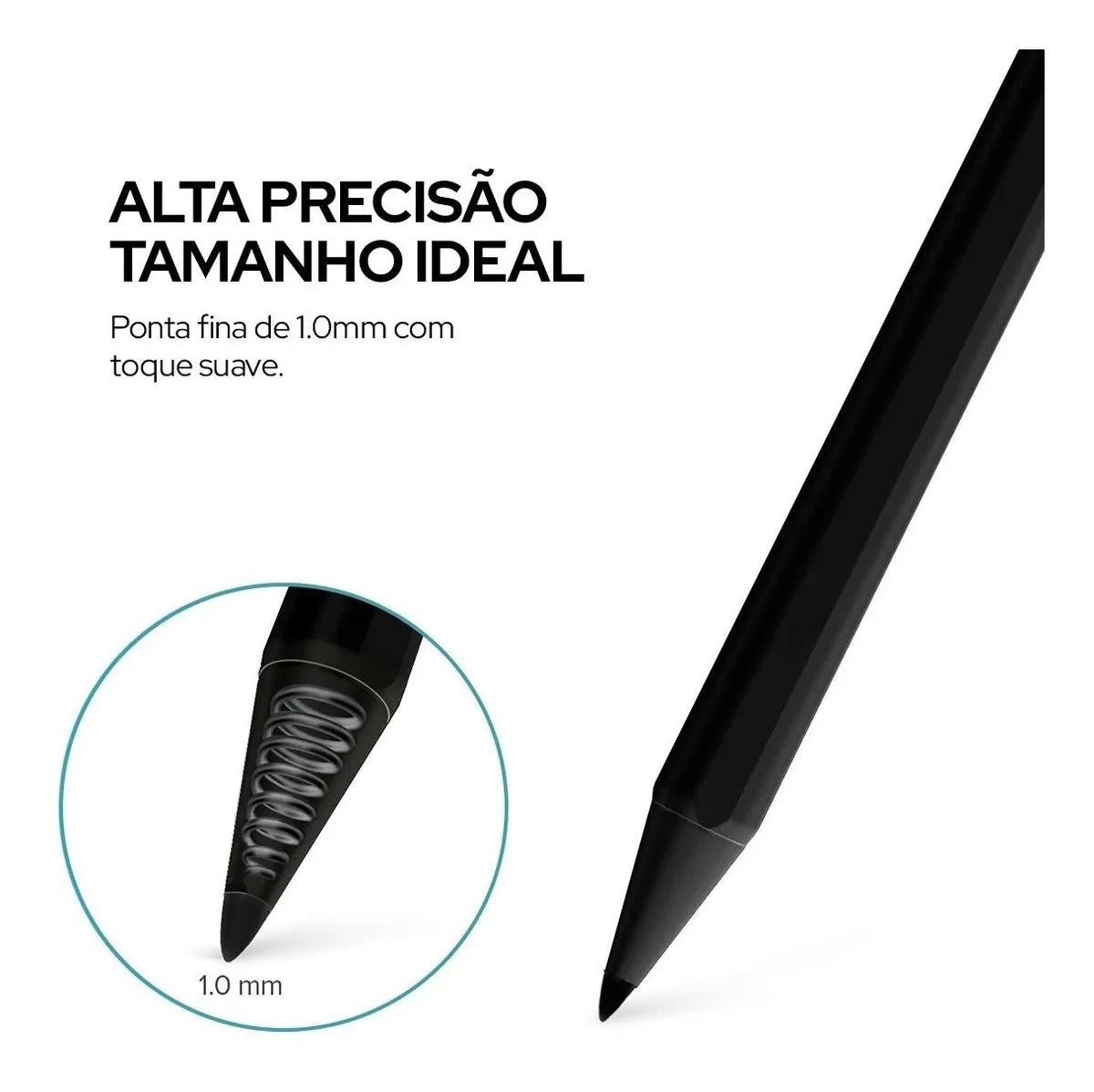 WB Caneta Pencil Para Apple Preta Alta Precisão 1.0mm