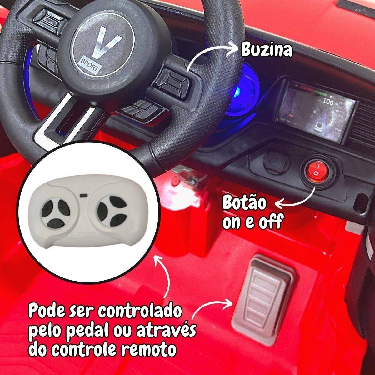 MINI CARRO ELÉTRICO IMPORTWAY 6V BW240VM VERMELHO