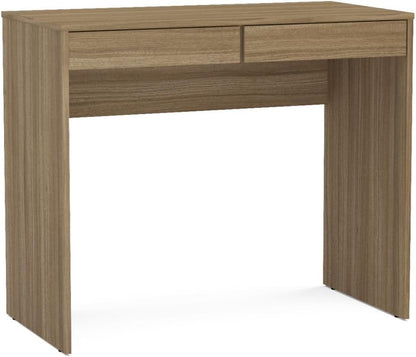 Mesa Escrivaninha Tijuca com 2 gavetas Castanho - Politorno