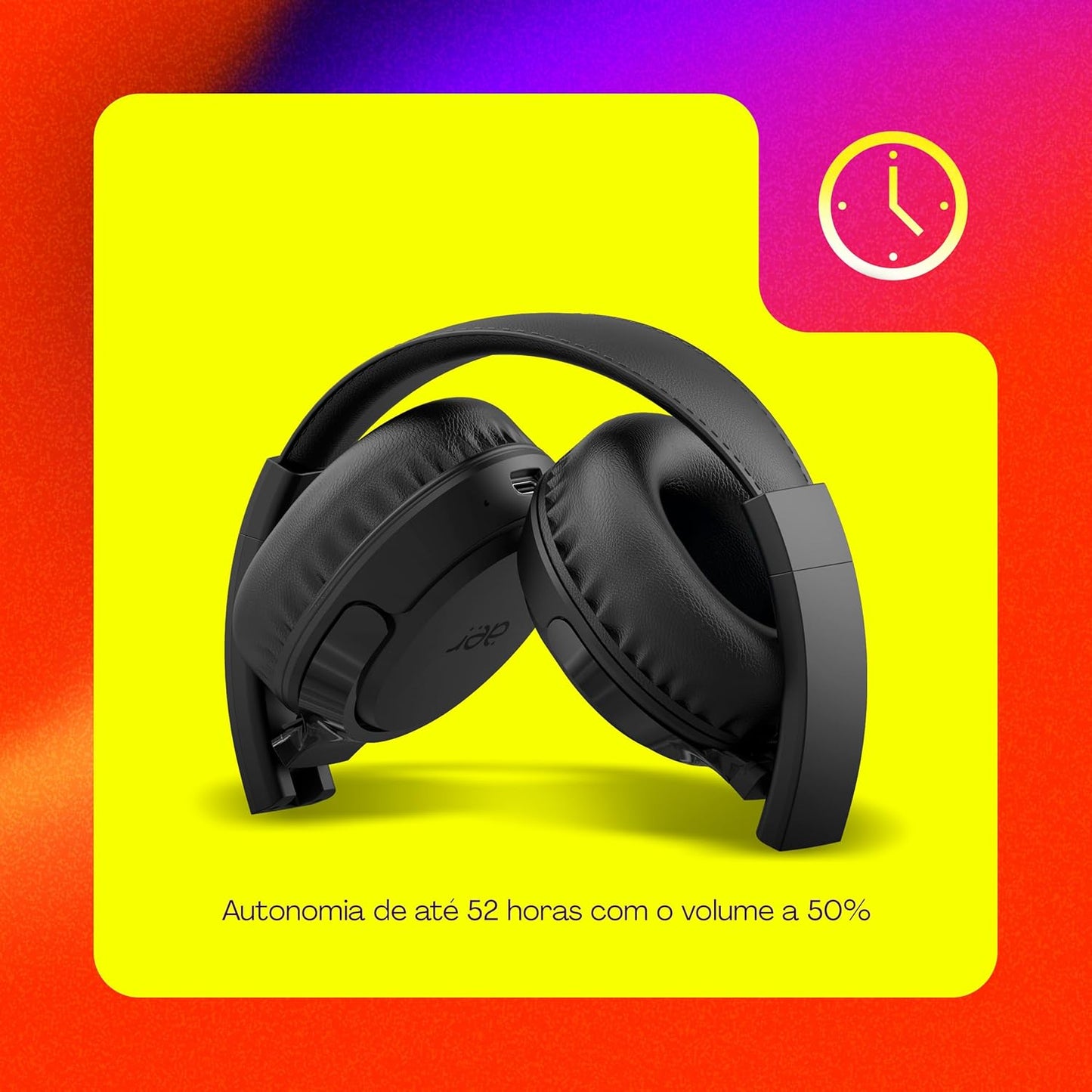 Fone de Ouvido Bluetooth AerJoy Dobrável