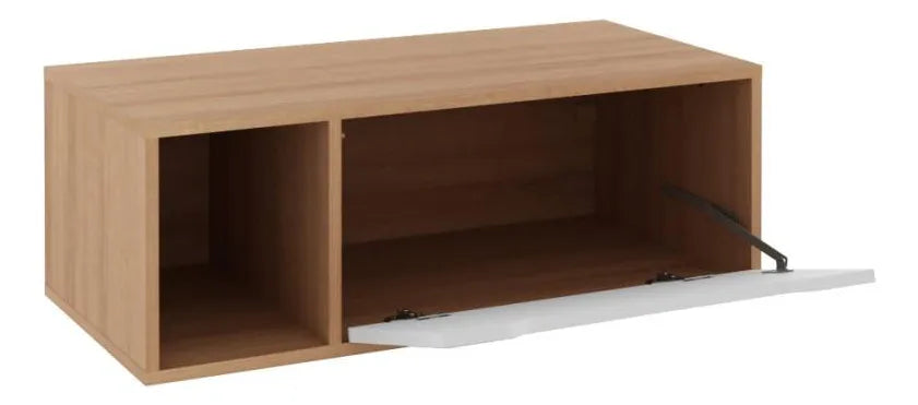 Gabinete Banheiro 80cm Tecno Mobili Bn3644 Marrom Branco
