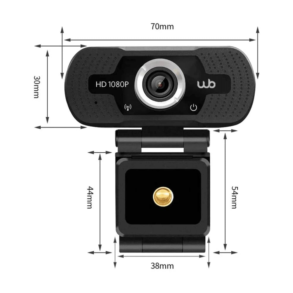 Webcam Usb Full Hd 1080p Wb com Microfone Ângulo 110° e Tripé
