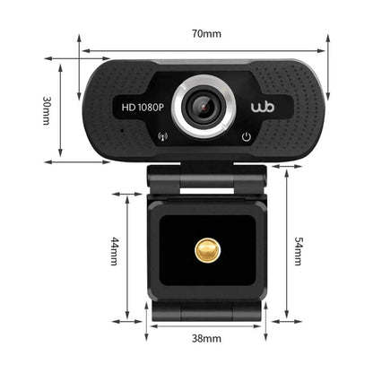 Webcam Usb Full Hd 1080p Wb com Microfone Ângulo 110° e Tripé