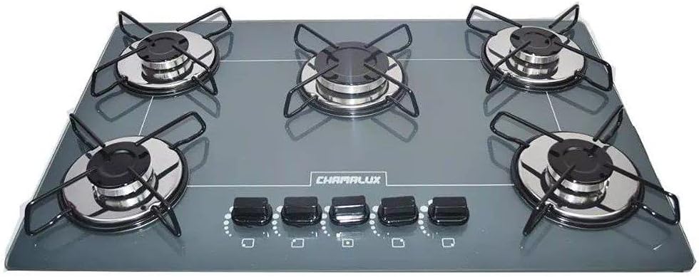 Cooktop 5 Bocas Chamalux Ultra Chama Cinza