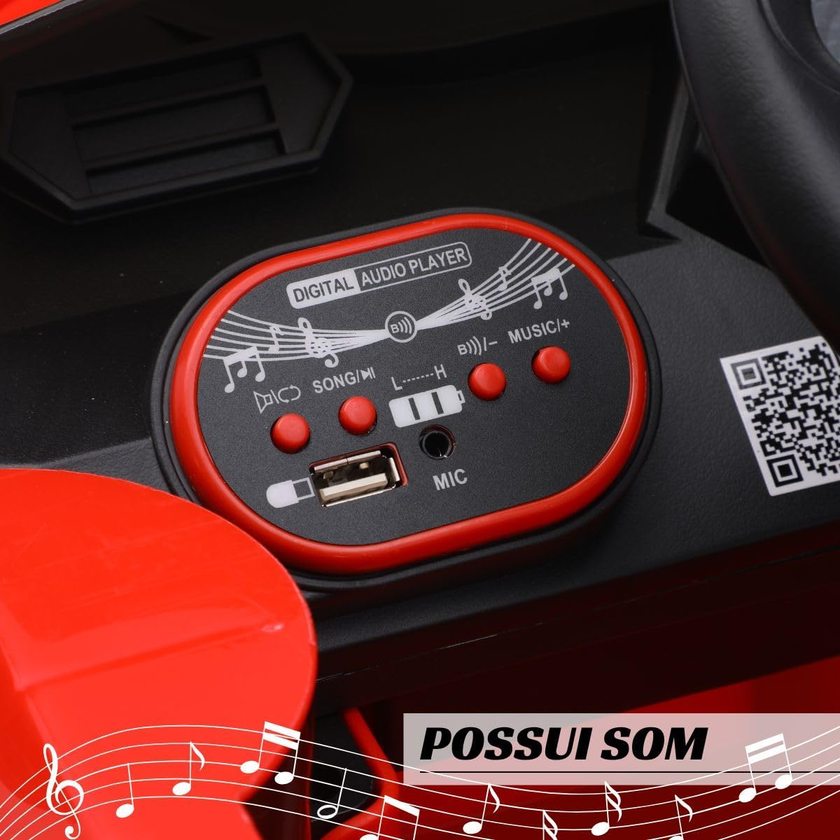 MINI CARRO ELÉTRICO 12V COM CONTROLE REMOTO ROSA IMPORTWAY - BW373RS