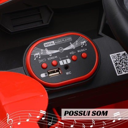 MINI CARRO ELÉTRICO 12V COM CONTROLE REMOTO ROSA IMPORTWAY - BW373RS
