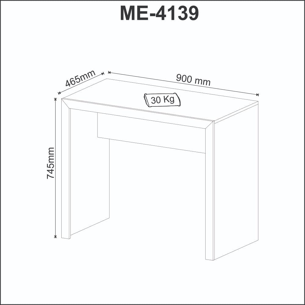 Mesa Para Escritório 90cm Tecnomobili Preto - Me4139