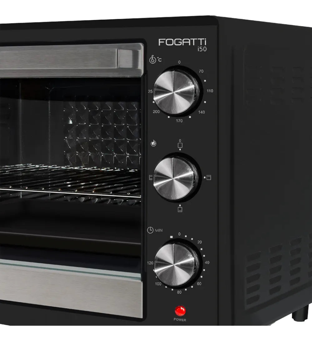 Forno Elétrico De Bancada 50 Litros Fogatti Black