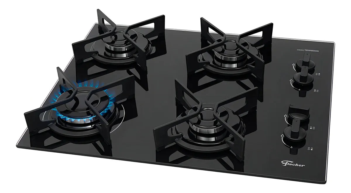COOKTOP A GÁS FISCHER 4 BOCAS FIT LINE TREMPE IRON