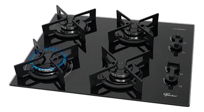 COOKTOP A GÁS FISCHER 4 BOCAS FIT LINE TREMPE IRON