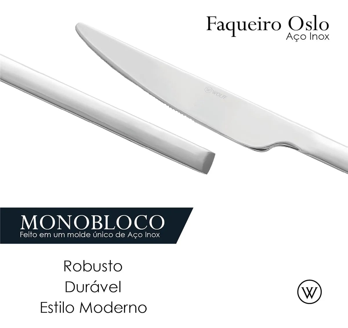 Faqueiro 16 Peças Oslo Aço Inox Wolff Prateado