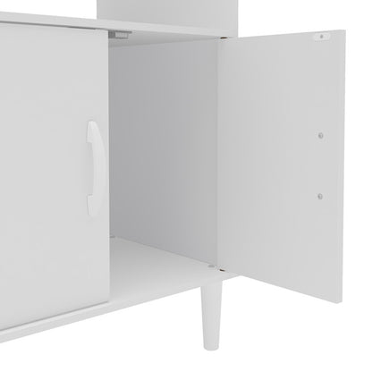 Balcão Multiuso com tampa 2 Portas Cerro Largo Politorno - Branco