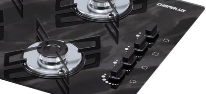Cooktop 4 Bocas Chamalux Ultra Chama Mármore Preto
