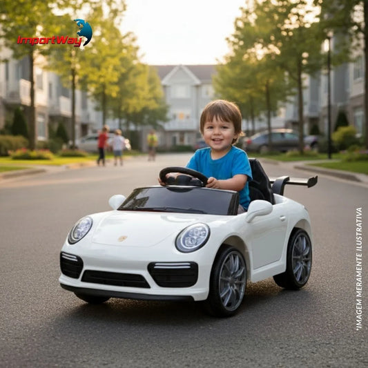 MINI CARRO ELÉTRICO 6V BRANCO - BW402BR IMPORTWAY