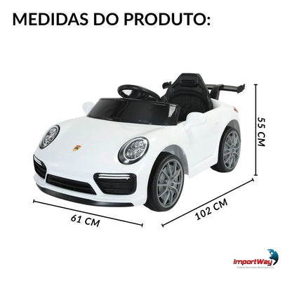 MINI CARRO ELÉTRICO 6V BRANCO - BW402BR IMPORTWAY