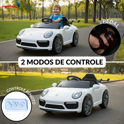 MINI CARRO ELÉTRICO 6V BRANCO - BW402BR IMPORTWAY