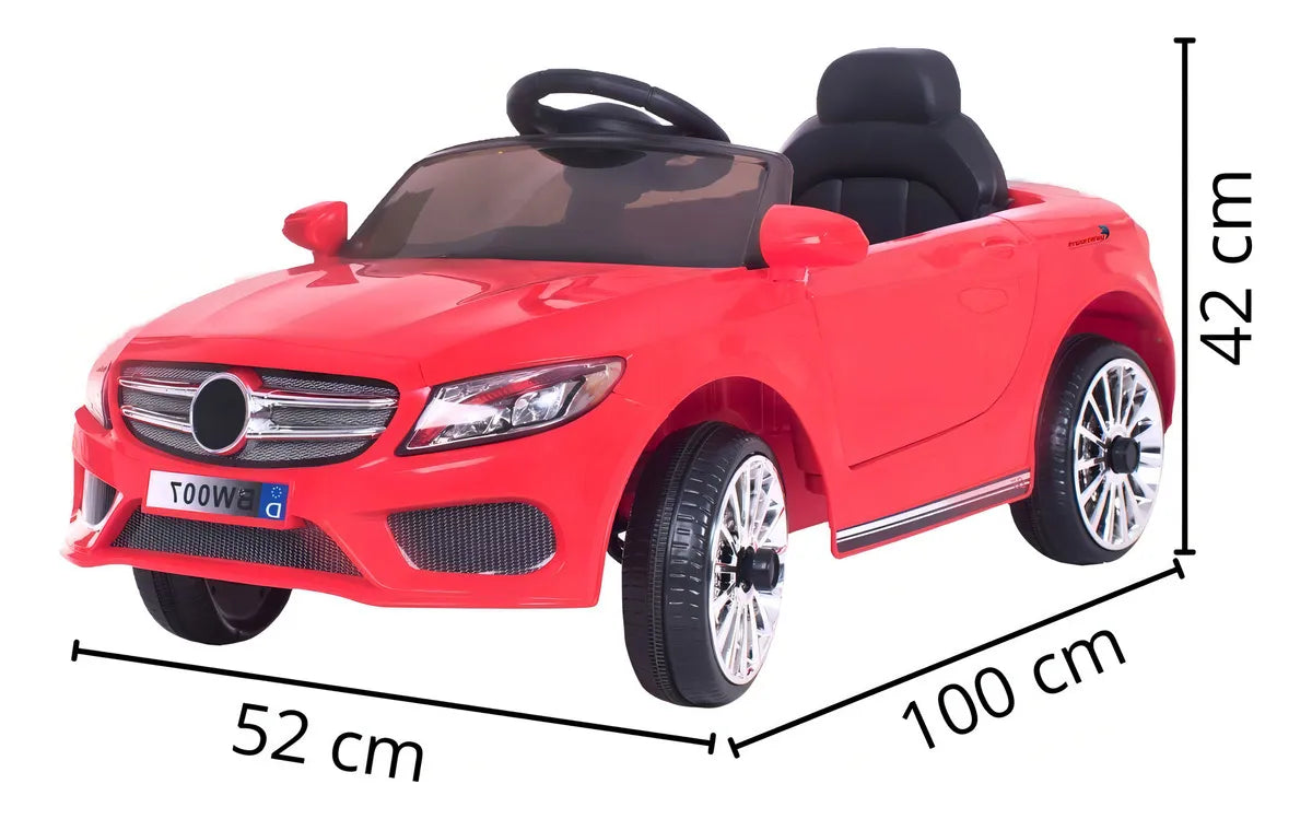 MINI CARRO ELÉTRICO INFANTIL COM CONTROLE REMOTO IMPORTWAY 6V BW007VM - VERMELHO