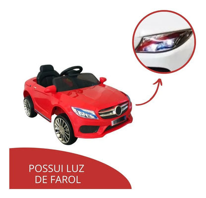 MINI CARRO ELÉTRICO INFANTIL COM CONTROLE REMOTO IMPORTWAY 6V BW007VM - VERMELHO