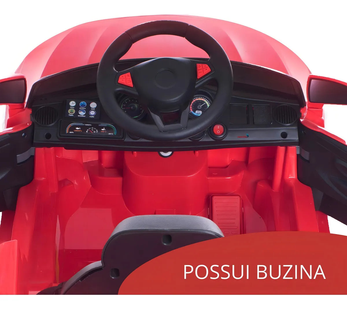 MINI CARRO ELÉTRICO INFANTIL COM CONTROLE REMOTO IMPORTWAY 6V BW007VM - VERMELHO
