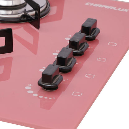 Cooktop 4 Bocas Chamalux Ultra Chama Bivolt Trempe de Chapa Rosa