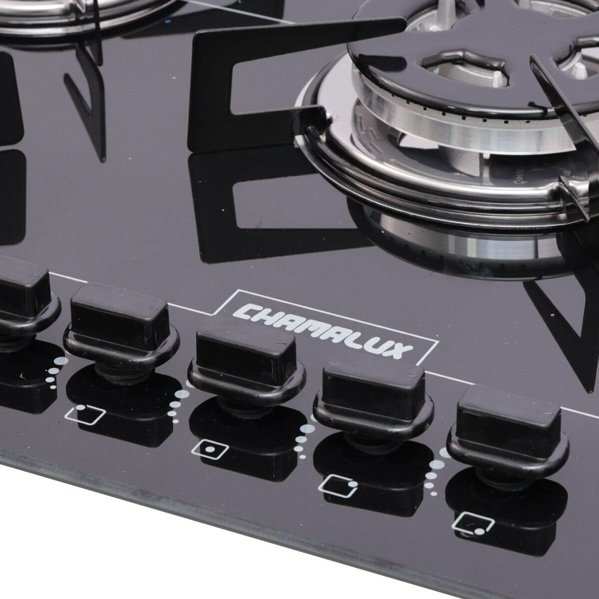 Cooktop 5 Bocas Tripla Chama Chamalux Preto Chapa Bivolt