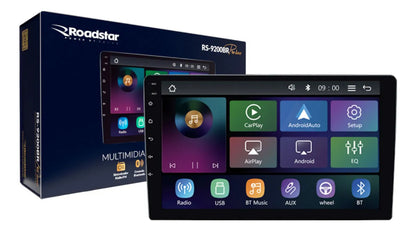Multimídia Mp5 9 Roadstar RS-9200BR Pro Line Carplay Sem Fio Preto
