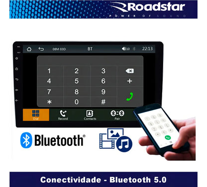 Multimídia Mp5 9 Roadstar RS-9200BR Pro Line Carplay Sem Fio Preto
