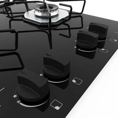 Fogão Cooktop Fogatti Ori 4 Bocas Vidro Preto Bivolt