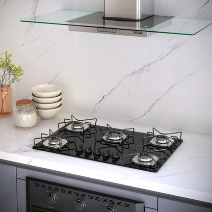 Fogão Cooktop Fogatti Ori 5 Bocas Vidro Preto Bivolt