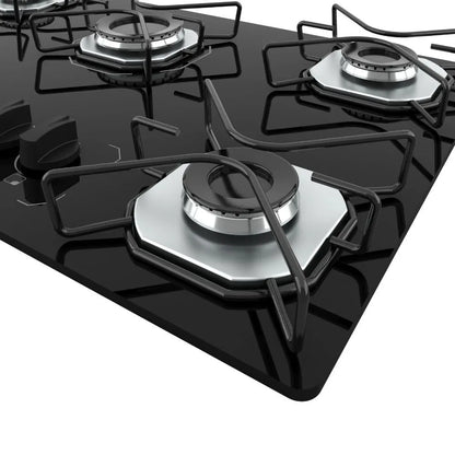 Fogão Cooktop Fogatti Ori 5 Bocas Vidro Preto Bivolt